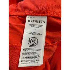 Athleta Trekkie North Jogger Orange Hiking Pants Womens 2 Zipper Pockets Stretch thumbnail 5