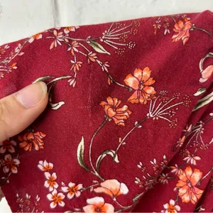 Old Navy Red Floral Short Sleeve Top Size M thumbnail 6