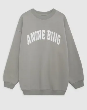 Anine Bing Tyler Logo Sweatshirt in Storm Grey NWT thumbnail 1