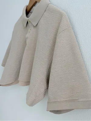 Geoffrey Beene cropped polo shirt thumbnail 4