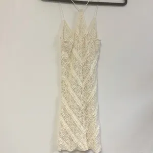 Intimately Free People White Stretch Lace Nightie Mini Dress Cotton size X-Small thumbnail 6