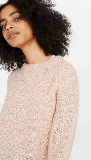 Madewell Baez Pullover Sweater pink white knot size‎ Xs #AC793 $98 thumbnail 1
