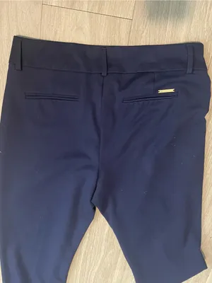 MICHAEL Michael Kors Navy Straight-Leg Womens Trousers thumbnail 3
