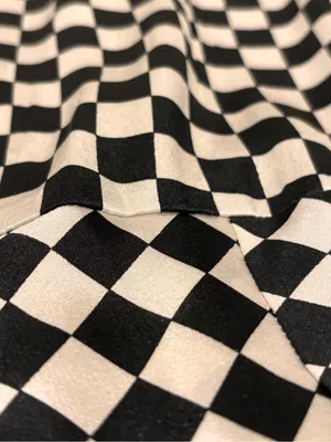 NWT ASOS Black White Checkered Satin Maxi Dress US 6 Mod Geometric thumbnail 6