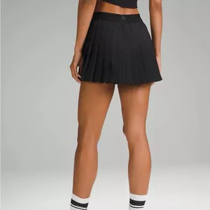 NWT Lululemon High-Rise Pleated Tennis Skirt in Black Size 14 thumbnail 6