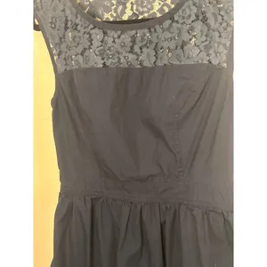 eShakti Navy Blue Lace Fit and Flare Dress Cap Sleeve Size 8 M HOCO Event‎ thumbnail 9
