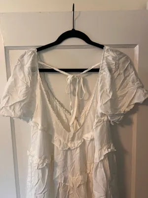 Amazon Elegant Short Sleeve Low Cut Backless Dress thumbnail 6