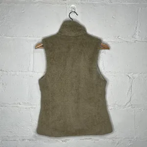 Patagonia Los Gatos Fleece Vest Cozy Outdoor Casual Women Tan Zip‎ Up Medium thumbnail 3