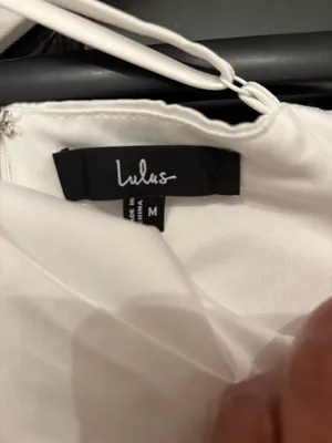 Lulu's Ivory One-Shoulder Gown with High Side Slit thumbnail 3