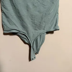 Abercrombie & Fitch Seamless Bodysuit Double Layer Moss Green High Neck-Size XS thumbnail 3
