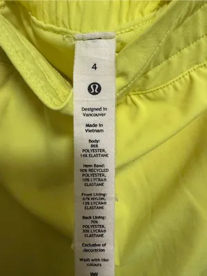 Lululemon Hotty Hot High-Rise Skirt *Long Highlight Yellow Size 4 thumbnail 6