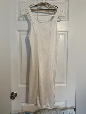 Simple White Satin Slip thumbnail 2