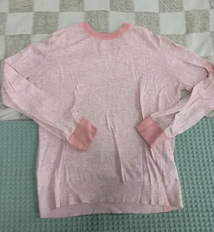 Lululemon Silk-Blend Crewneck Sweater Heathered Dew Pink size 6 thumbnail 1