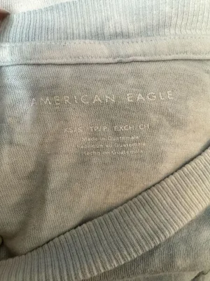 American Eagle Radiate Kindness Graphic Tee Womens XS Light Blue Tie Dye Cotton thumbnail 5
