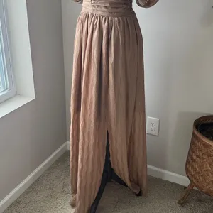 Vici Harvest Nights Plisse Empire Maxi Dress Bronze thumbnail 3