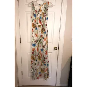 Wedding Guest Dress Size 0 Alice Olivia Mel Open Back High-Low Exotic Poppy Maxi thumbnail 3