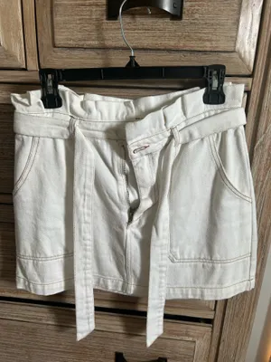 Altar'd State White denim skirt thumbnail 3