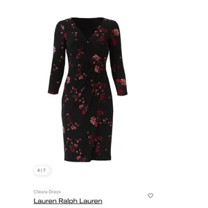 Lauren Ralph Lauren Womens Dark Floral Midi Dress Size 8 Ruched Stretch Comfort thumbnail 8