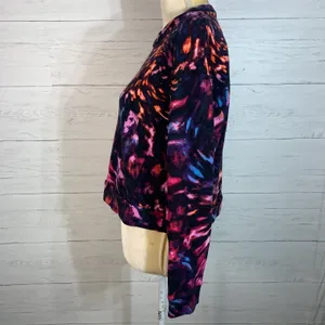 Juicy Couture Tie Dye Swirl crop Sweatshirt, Women's Size L juniors multicolor thumbnail 9