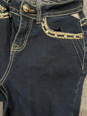 Sexy Couture Rhinestone Flare Jeans - Fits XS/S (Stretch 22" Waist) thumbnail 10