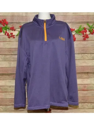 LSU Tigers Knights Apparel Unisex XL Purple 1/4 Zip Pullover Fleece NCAA thumbnail 3