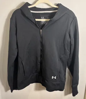 Under Armour UA‎ Storm Full Zip Hoodie Jacket Women's Large Black Semi-Fitted thumbnail 1