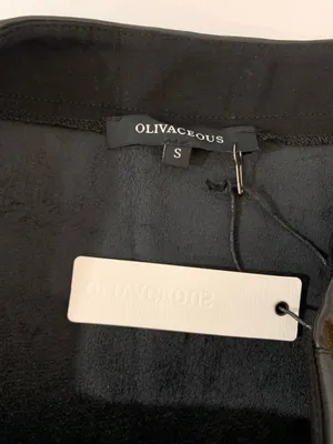 Olivaceous Black Faux Leather Mini Skirt - Size Small thumbnail 3