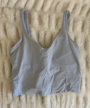 lululemon athletica Powder Blue Stretch Crop Tank thumbnail 1