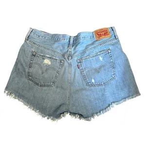 Levi’s 501 cutoffs vintage wash distressed micro shorts 90s model off duty 34W thumbnail 3