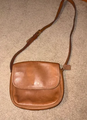 Vintage Coach Leather Brown Bag thumbnail 1