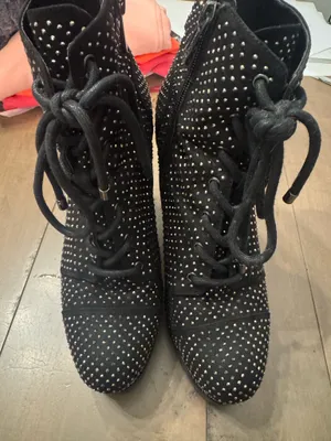 Jessica Simpson Irella Platform Combat Boot Size 8 Rhinestones thumbnail 4