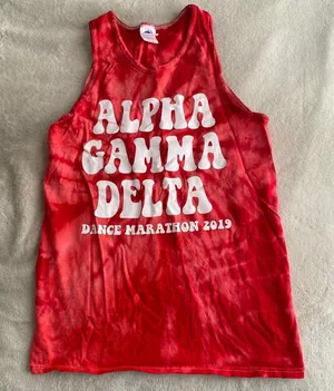 Alpha Gamma Delta Tie Dye Shirt White thumbnail 1
