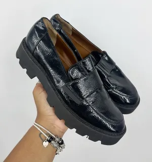 Franco Sarto Black Chunky Loafers Women's Size 8.5 Grunge Goth thumbnail 1