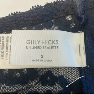 Gilly Hicks Lace Unlined Bralette Dark Navy Black thumbnail 4