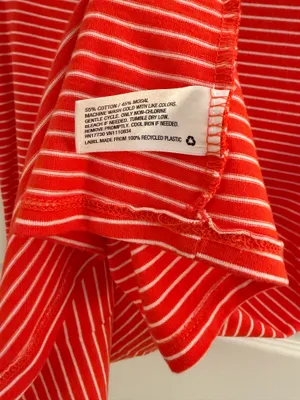 Merona Orange White Stripe Short Sleeve T-shirt Shift Dress Small thumbnail 5