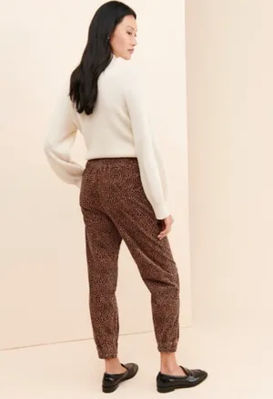 Anthropologie Kalea Cheetah Animal Print High Rise Trouser Joggers Pants XS thumbnail 2