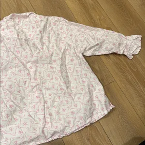 LoveShackFancy X Pottery Barn Floral Trelis Sateen Pajama Top Only thumbnail 7