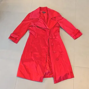 Bebe Gorgeous Red Long Sleeves Trench Coat thumbnail 1