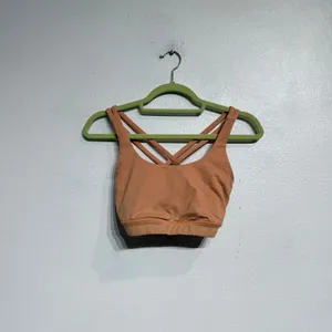 Lululemon Orange Energy Sports Bra Sz 6 thumbnail 2