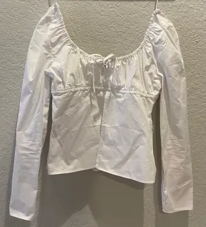 SQUARE NECK GABARDINE TOP thumbnail 3