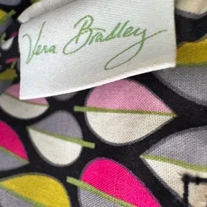 Vera Bradley Black Quilted Microfiber Shoulder Bag Chain Patent Strap thumbnail 6
