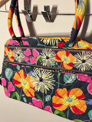 Summer tone paisley pattern Vera Bradley shoulder tote thumbnail 2