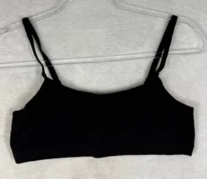 Quince Women Black Nylon Spandex Stretch Scoop Neck Bralette Medium NWOT thumbnail 1