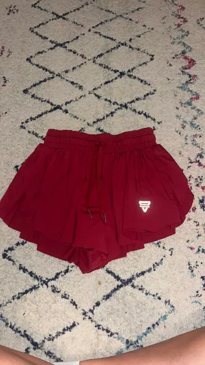 Garnet athletic flowy shorts Red thumbnail 4