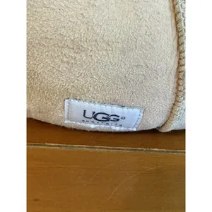 UGG Bag Purse Shoulder Handbag Pink‎ Tan Suede Shearling Malibu Boho Handbag thumbnail 4