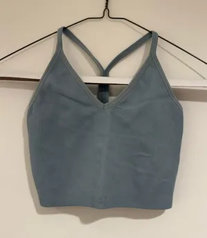 Set Active Blue Ribbed Top thumbnail 1