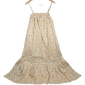 WeWoreWhat Smocked Midi Dress Ditsy‎ Daisies Ivory Multi Womens Size M New thumbnail 1