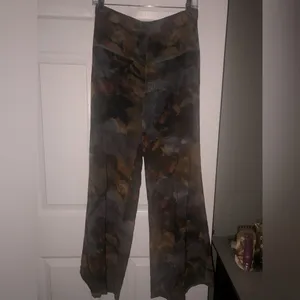 High waist wide leg flowy floral see through pants retro thumbnail 3