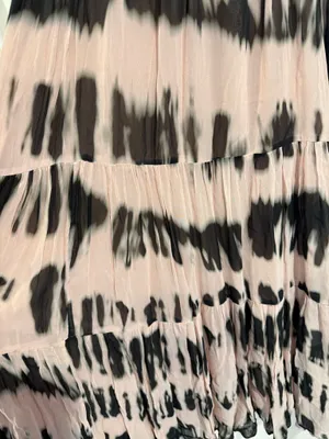 Anthropologie The Somerset Maxi Dress Halter Tiered Pink Black Tie Dye Size S thumbnail 8
