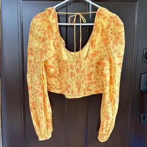 EUC Free People Another Life Crop Top Floral Honey Combo Size Medium thumbnail 8